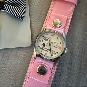 NWT vintage Todd Goldman wristwatch. Y2K era mallgoth hot topic pink.